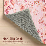 Ultra Soft Area Rug, Non Slip, Stain Resistant, Washable Area Rugs for Living Room, Bedroom, Serene Blush Textured Elegance(Pink)