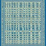 Ultra Soft Area Rug, Non Slip, Stain Resistant, Washable Area Rugs for Living Room, Bedroom, Vibrant Symmetrical Modern Elements(Blue)