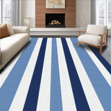 Chic Blue Tiled Geometric Fusion(Blue)