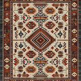 Ultra Soft Area Rug, Non Slip, Stain Resistant, Washable Area Rugs for Living Room, Bedroom, Chic Colorful Textured Motif(Red)