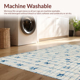 Coquette Aesthetic Blue Bows & Scallops Cute Room Decor(Beige)