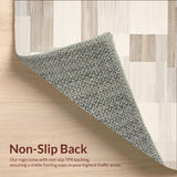 Geo Driftwood Textured Neutral Abstract Runner(Beige)