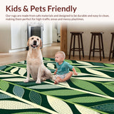 Contemporary Abstract Leaf Motif(Green)