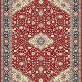 Ultra Soft Area Rug, Non Slip, Stain Resistant, Washable Area Rugs for Living Room, Bedroom, Classic Ornate Scrollwork Style(Red)