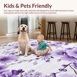 Ultra Soft Area Rug, Non Slip, Stain Resistant, Washable Area Rugs for Living Room, Bedroom, Elegant Shaggy Lavender Aesthetic(Purple)