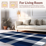 Minimalist Beige Checkered Aesthetic(Blue)