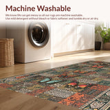 Ultra Soft Area Rug, Non Slip, Stain Resistant, Washable Area Rugs for Living Room, Bedroom, Charming Soft Textured Mosaic Pattern(Brown)