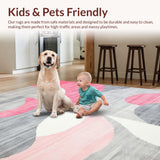 Chic Light Pink Abstract Swirls(Pink)