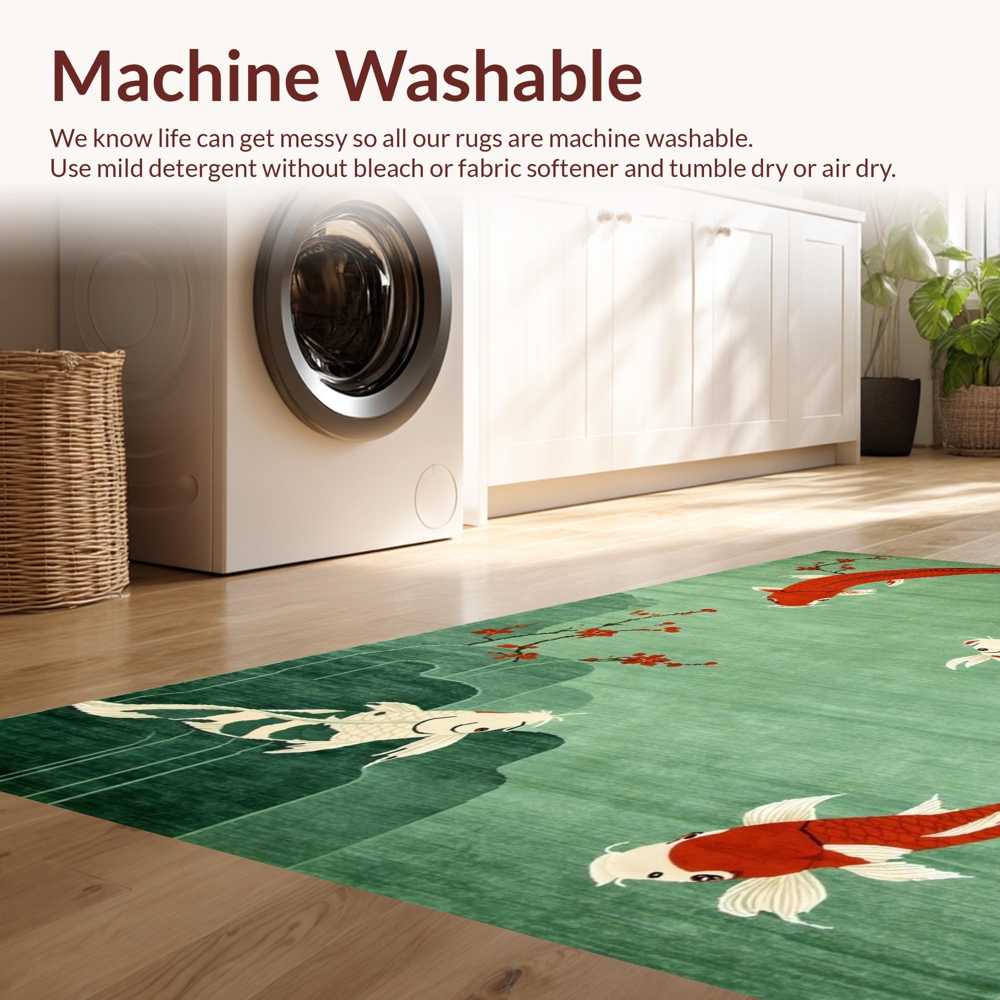 Whimsical Soft Green Decor Rug – ODIKA