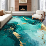 Striking Gold and Aqua Motif(Green)