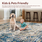 Ultra Soft Area Rug, Non Slip, Stain Resistant, Washable Area Rugs for Living Room, Bedroom, Serene Neutral Abstract Visual(Beige)