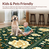 Ornate Floral with Smoke & Beige(Green)