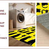 Ultra Soft Area Rug, Non Slip, Stain Resistant, Washable Area Rugs for Living Room, Bedroom, Stylish Modern Whimsical Animal Art(Yellow)