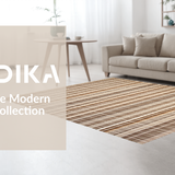 Ultra Soft Area Rug, Non Slip, Stain Resistant, Washable Area Rugs for Living Room, Bedroom, Elegant Rustic Checkered Aesthetic(Brown)