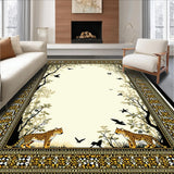 Ultra Soft Area Rug, Non Slip, Stain Resistant, Washable Area Rugs for Living Room, Bedroom, Elegant Cheetah Inspired Aesthetic(Beige)