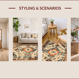 Ultra Soft Area Rug, Non Slip, Stain Resistant, Washable Area Rugs for Living Room, Bedroom, Distressed Vintage Beige Living Room Non-Slip Rug(Beige)