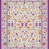 Ultra Soft Area Rug, Non Slip, Stain Resistant, Washable Area Rugs for Living Room, Bedroom, Beige Low Pile Floral Design Area Vibrant Spring Bloom(Ivory)