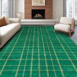 Ultra Soft Area Rug, Non Slip, Stain Resistant, Washable Area Rugs for Living Room, Bedroom, Opulent Geometric Luxe Aesthetic(Green)