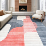 Ultra Soft Area Rug, Non Slip, Stain Resistant, Washable Area Rugs for Living Room, Bedroom, Contemporary Pastel Geometric Motif(Gray)