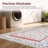 Whimsical Light Grey Trellis Design(Red)