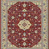 Ultra Soft Area Rug, Non Slip, Stain Resistant, Washable Area Rugs for Living Room, Bedroom, Rustic Vintage Ethnic Patterns(Red)