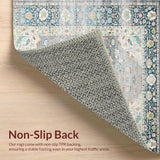 Ultra Soft Area Rug, Non Slip, Stain Resistant, Washable Area Rugs for Living Room, Bedroom, Timeless Earthy Floral Composition(Gray)