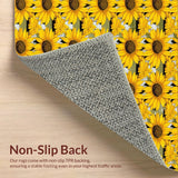 Ultra Soft Area Rug, Non Slip, Stain Resistant, Washable Area Rugs for Living Room, Bedroom, Radiant Yellow Organic Rustic Flair(Yellow)
