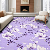 Ultra Soft Area Rug, Non Slip, Stain Resistant, Washable Area Rugs for Living Room, Bedroom, Pastel Cozy Artistic Motif(Purple)