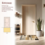 Ultra Soft Area Rug, Non Slip, Stain Resistant, Washable Area Rugs for Living Room, Bedroom, Chic Neutral Earthy Aesthetic(Beige)