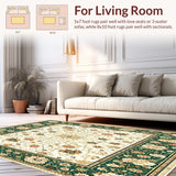 Ultra Soft Area Rug, Non Slip, Stain Resistant, Washable Area Rugs for Living Room, Bedroom, Neutral Beige Boho Area(Ivory)