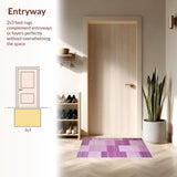 Ultra Soft Area Rug, Non Slip, Stain Resistant, Washable Area Rugs for Living Room, Bedroom, Warm Cozy Solid Color Design(Purple)