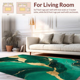 Artistic Gold Swirl Geometric Contrast(Green)