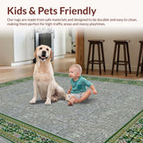 Ultra Soft Area Rug, Non Slip, Stain Resistant, Washable Area Rugs for Living Room, Bedroom, Rustic Nature-Inspired Pattern(Gray)