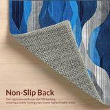 Dynamic Geometric Blue Tones(Blue)