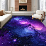 Ultra Soft Area Rug, Non Slip, Stain Resistant, Washable Area Rugs for Living Room, Bedroom, Radiant Cosmic Pattern Fusion(Purple)