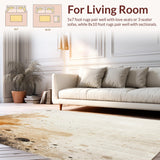 Beige Brown Artistic Splatter Indoor Area(Beige)