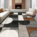 Ultra Soft Area Rug, Non Slip, Stain Resistant, Washable Area Rugs for Living Room, Bedroom, Rustic Tiled Patterned Aesthetic(Gray)