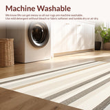 Serene Sands Modern Beige Stripe Design for Spaces(Beige)