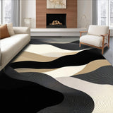 Black and Beige Abstract for Indoor Patios(Beige)
