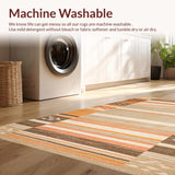 Ultra Soft Area Rug, Non Slip, Stain Resistant, Washable Area Rugs for Living Room, Bedroom, Cozy Monochrome Artful Design(Brown)