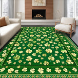 Ultra Soft Area Rug, Non Slip, Stain Resistant, Washable Area Rugs for Living Room, Bedroom, Seasonal Nature-Inspired Welcome Mat(Green)