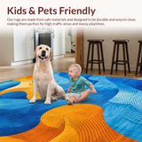 Eclectic Colorful Wave Motif(Blue)