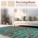 Rustic Cozy Turquoise Patterned Delight(Blue)