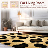 Ultra Soft Area Rug, Non Slip, Stain Resistant, Washable Area Rugs for Living Room, Bedroom, Vibrant Cheetah Skin Design(Beige)