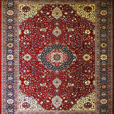 Ultra Soft Area Rug, Non Slip, Stain Resistant, Washable Area Rugs for Living Room, Bedroom, Rustic Warm Toned Floral Design(Red)