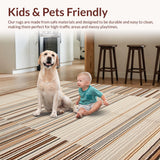 Ultra Soft Area Rug, Non Slip, Stain Resistant, Washable Area Rugs for Living Room, Bedroom, Contemporary Organic Shape Runner(Beige)