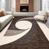 Ultra Soft Area Rug, Non Slip, Stain Resistant, Washable Area Rugs for Living Room, Bedroom, Stylish Monochrome Linear Shapes(Beige)