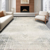Ultra Soft Area Rug, Non Slip, Stain Resistant, Washable Area Rugs for Living Room, Bedroom, Stylish Neutral Area Modern with Rustic Accents(Gray)