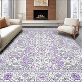 Ultra Soft Area Rug, Non Slip, Stain Resistant, Washable Area Rugs for Living Room, Bedroom, Elegant Abstract Curved Design(Gray)