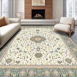 Beige Medallion Area Circular Ivory Patterned(Beige)